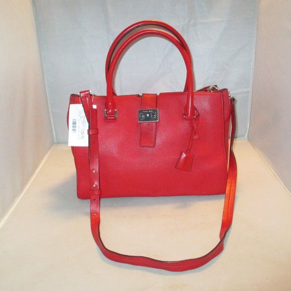 Michael Kors Studio Bond Large Pebbled Leather Satchel  #044 - Picture 1 of 14